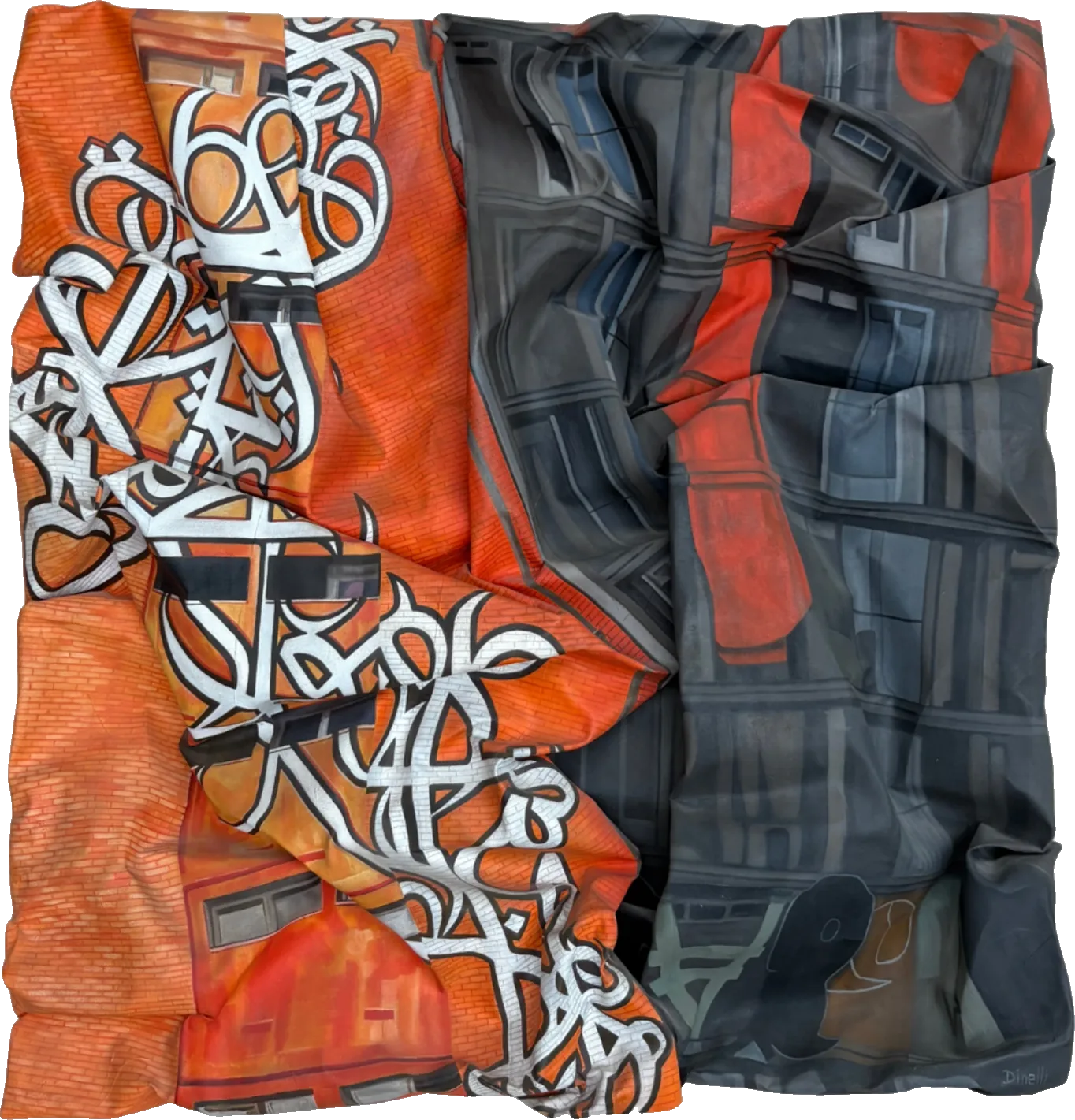 Tour 13 Est, huile sur toile froissée de Dinelli